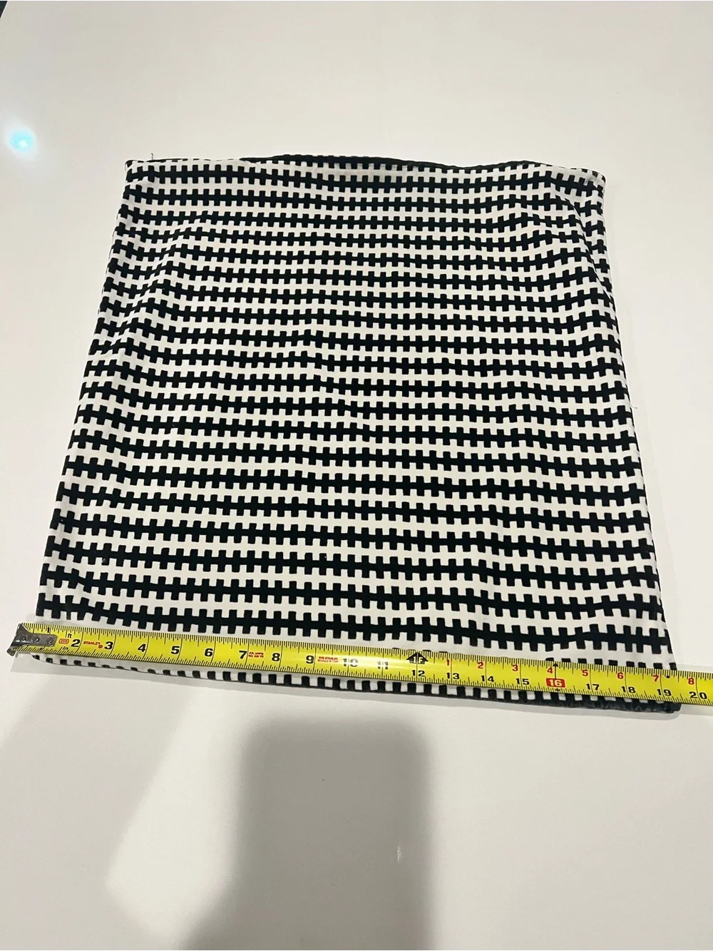 Set of 4 IKEA Black & White Stockholm m Velour Throw Pillow Covers 20”. Preowned
